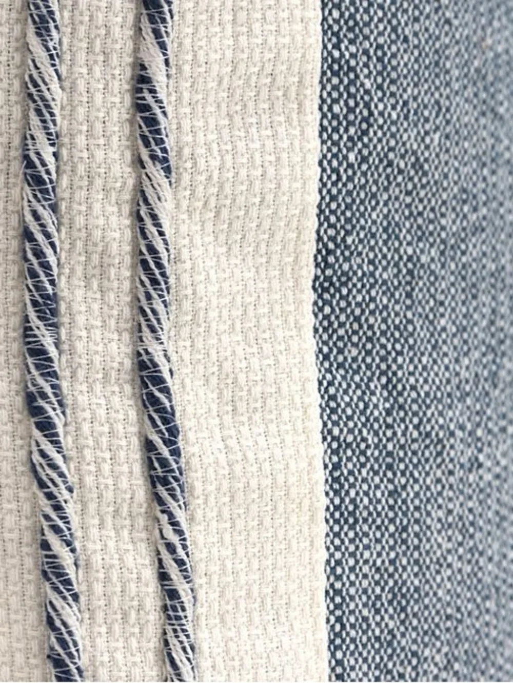 Rizzy Home Rowan Throw Pillow Corner Tassels Coastal imperfections but new 20 sq